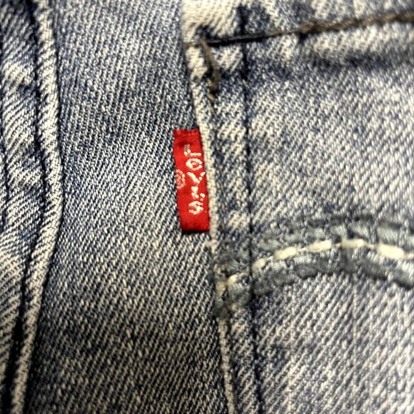 Levis Jeans Girl Sz‎ 8 Boot Cut Blue Low Rise Contrast Stitching Adjustable - Picture 13 of 14